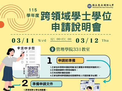 115年跨領域學士學位申請說明會圖片